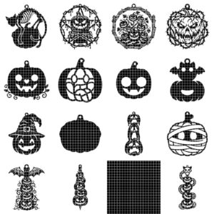 Halloween Pumpkin Ornament Laser Bundle, 50 Jack O Lantern Designs