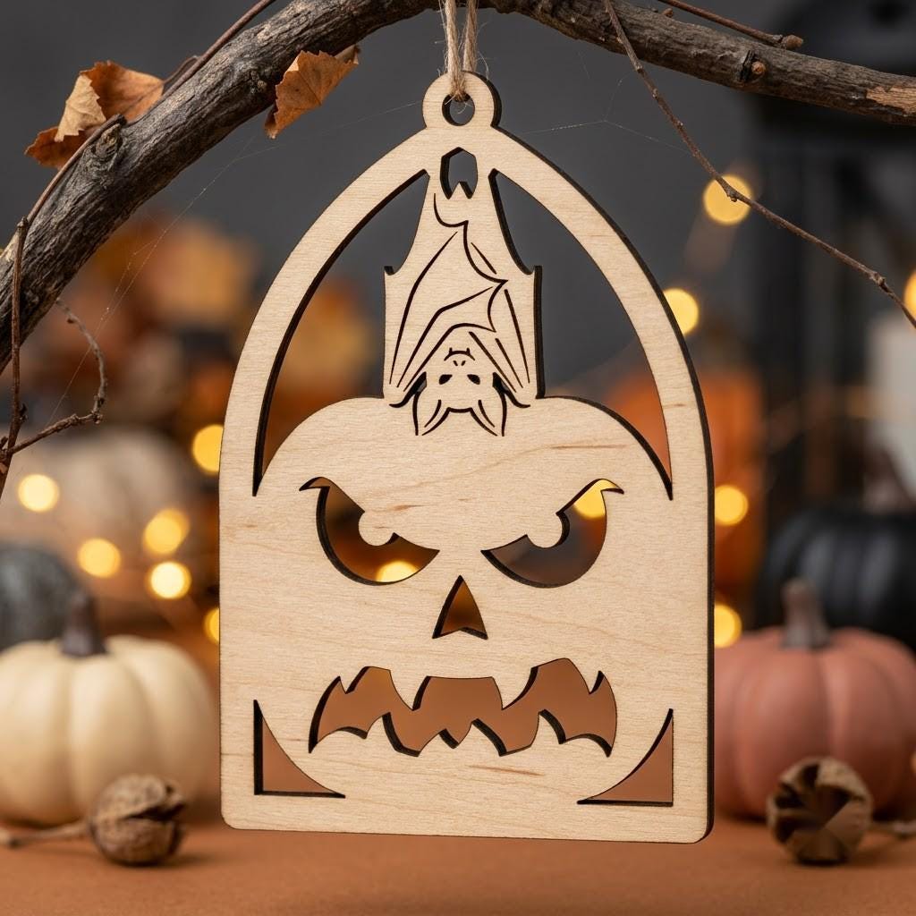 Halloween Pumpkin Ornament Laser Bundle, 50 Jack O Lantern Designs