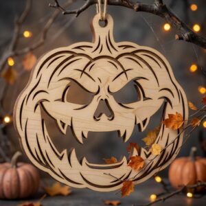 Halloween Pumpkin Ornament Laser Bundle, 50 Jack O Lantern Designs
