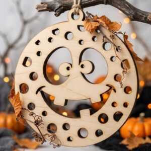 Halloween Pumpkin Ornament Laser File, 50 Jack O Lantern Designs