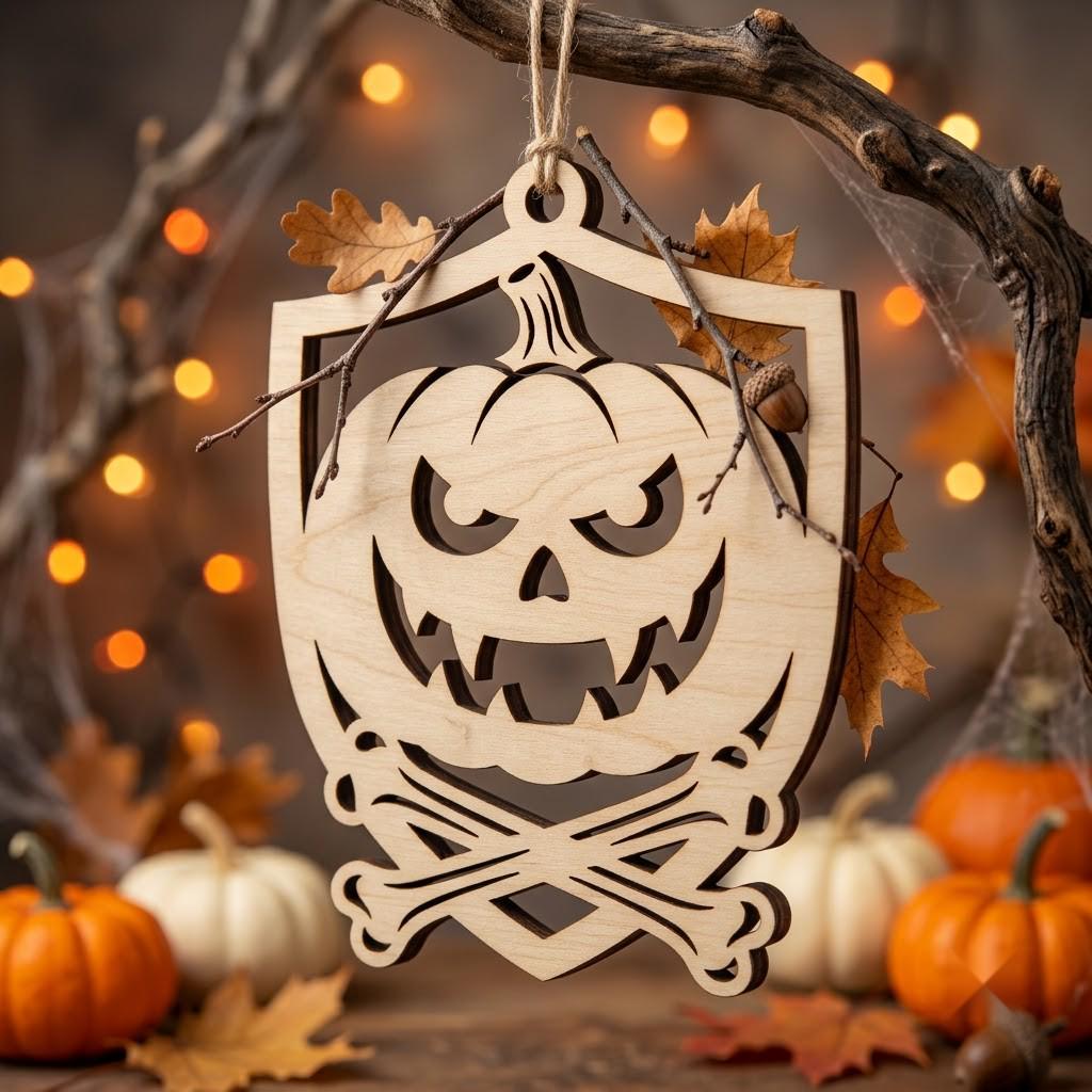 Halloween Pumpkin Ornament Laser File, 50 Jack O Lantern Designs