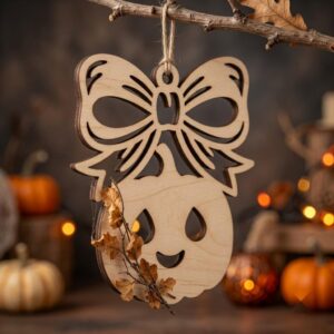 Halloween Pumpkin Ornament Laser File, 50 Jack O Lantern Designs