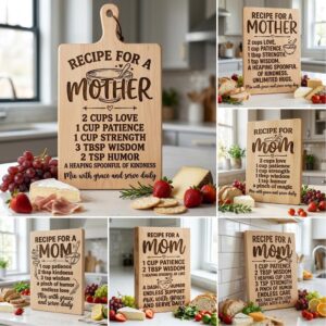 Handwritten Family Recipe Engraving File, Charcuterie Board Tribute Design