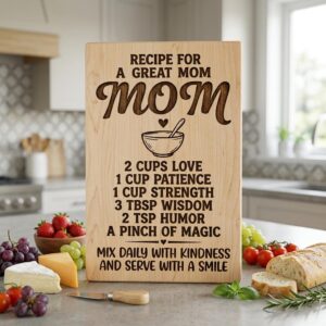 Handwritten Family Recipe Engraving File, Charcuterie Board Tribute Design