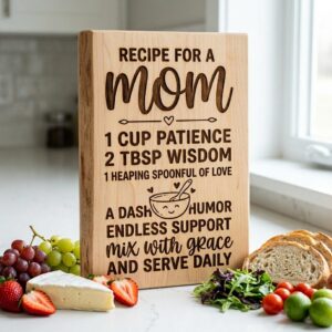 Handwritten Family Recipe Engraving File, Charcuterie Board Tribute Design
