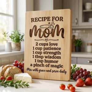 Handwritten Family Recipe Engraving File, Charcuterie Board Tribute Design