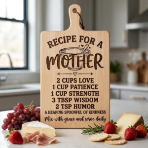 Handwritten Family Recipe Engraving File, Charcuterie Board Tribute Design