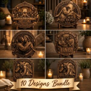 Jesus 3D Illusion Laser Engraving File, Christian Passion Resurrection Art