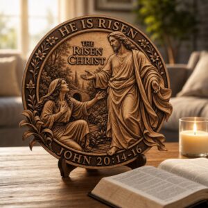 Jesus 3D Illusion Laser Engraving File, Christian Passion Resurrection Art