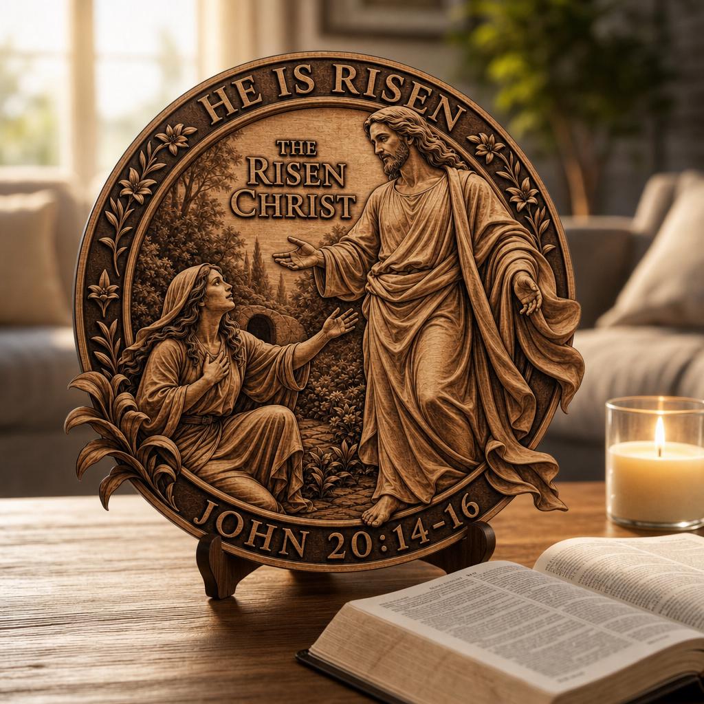 Jesus 3D Illusion Laser Engraving File, Christian Passion Resurrection Art