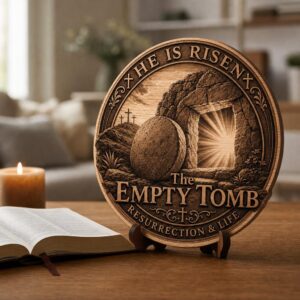 Jesus 3D Illusion Laser Engraving File, Christian Passion Resurrection Art