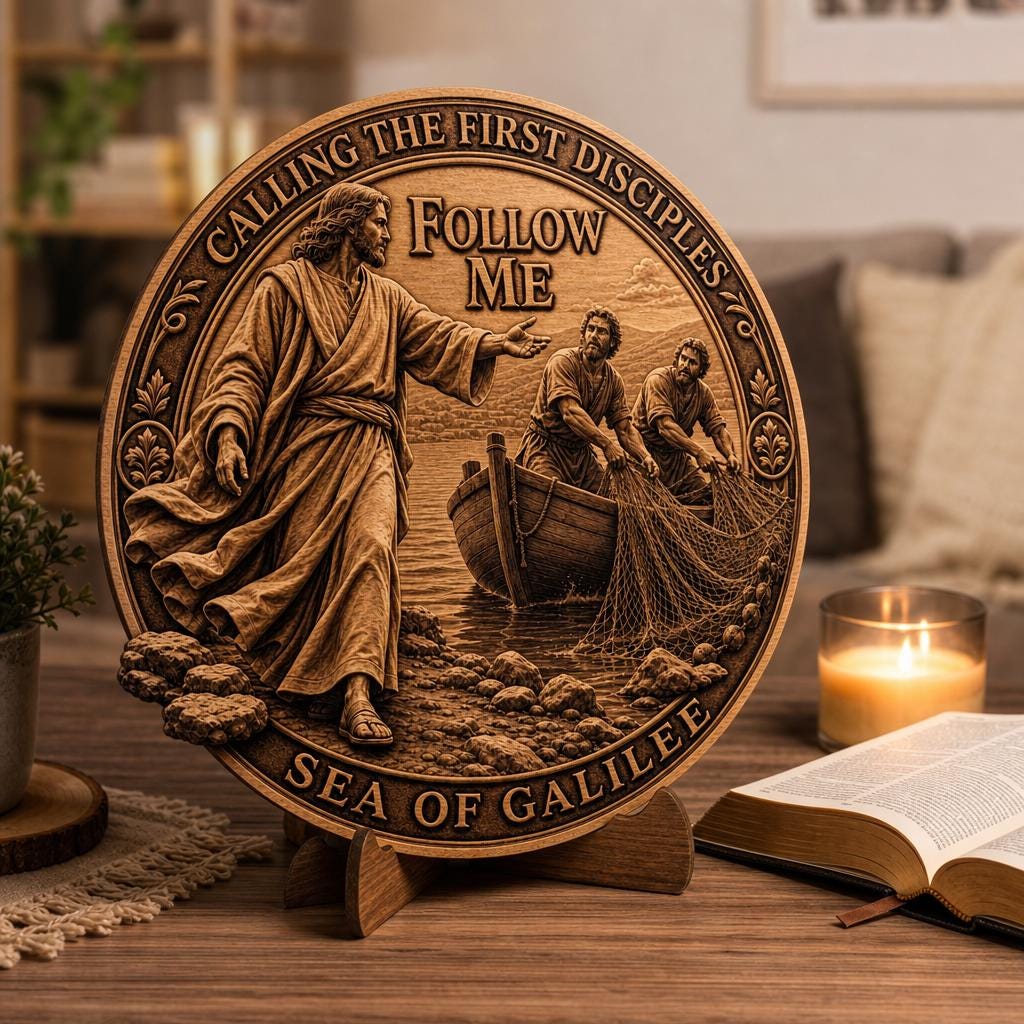 Jesus 3D Illusion Laser File, Christian Wood Engraving Bundle, Religious CNC Art