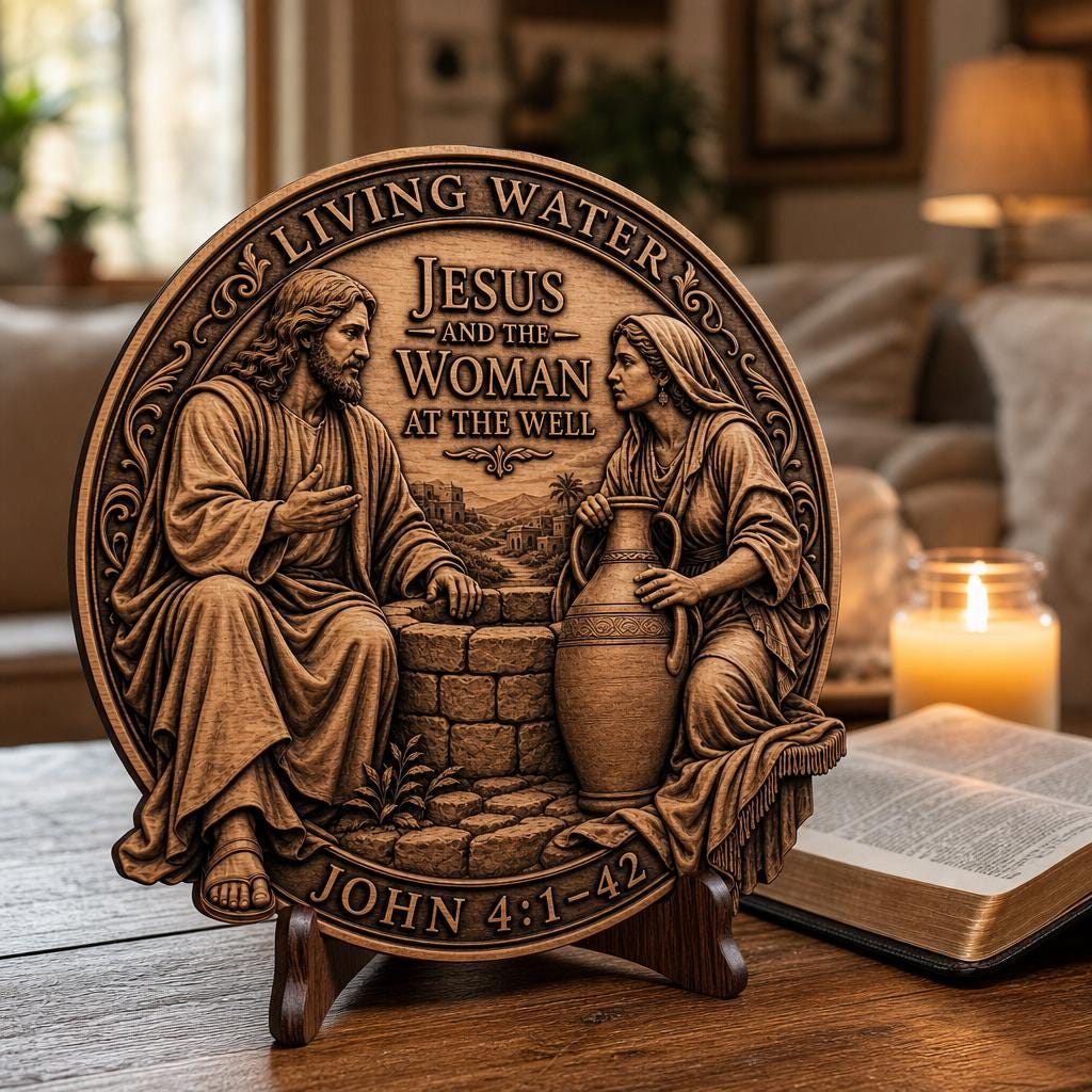 Jesus 3D Illusion Laser File, Christian Wood Engraving Bundle, Religious CNC Art