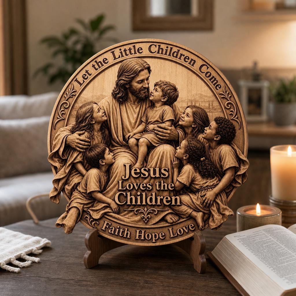 Jesus 3D Illusion Laser File, Christian Wood Engraving Bundle, Religious CNC Art