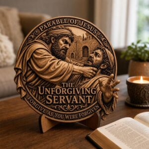 Jesus 3D Illusion Laser File, Wooden Plaque Sign, Christian Decor, Parable Art