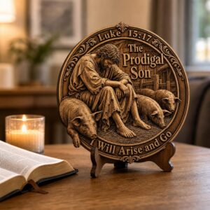 Jesus 3D Illusion Laser File, Wooden Plaque Sign, Christian Decor, Parable Art