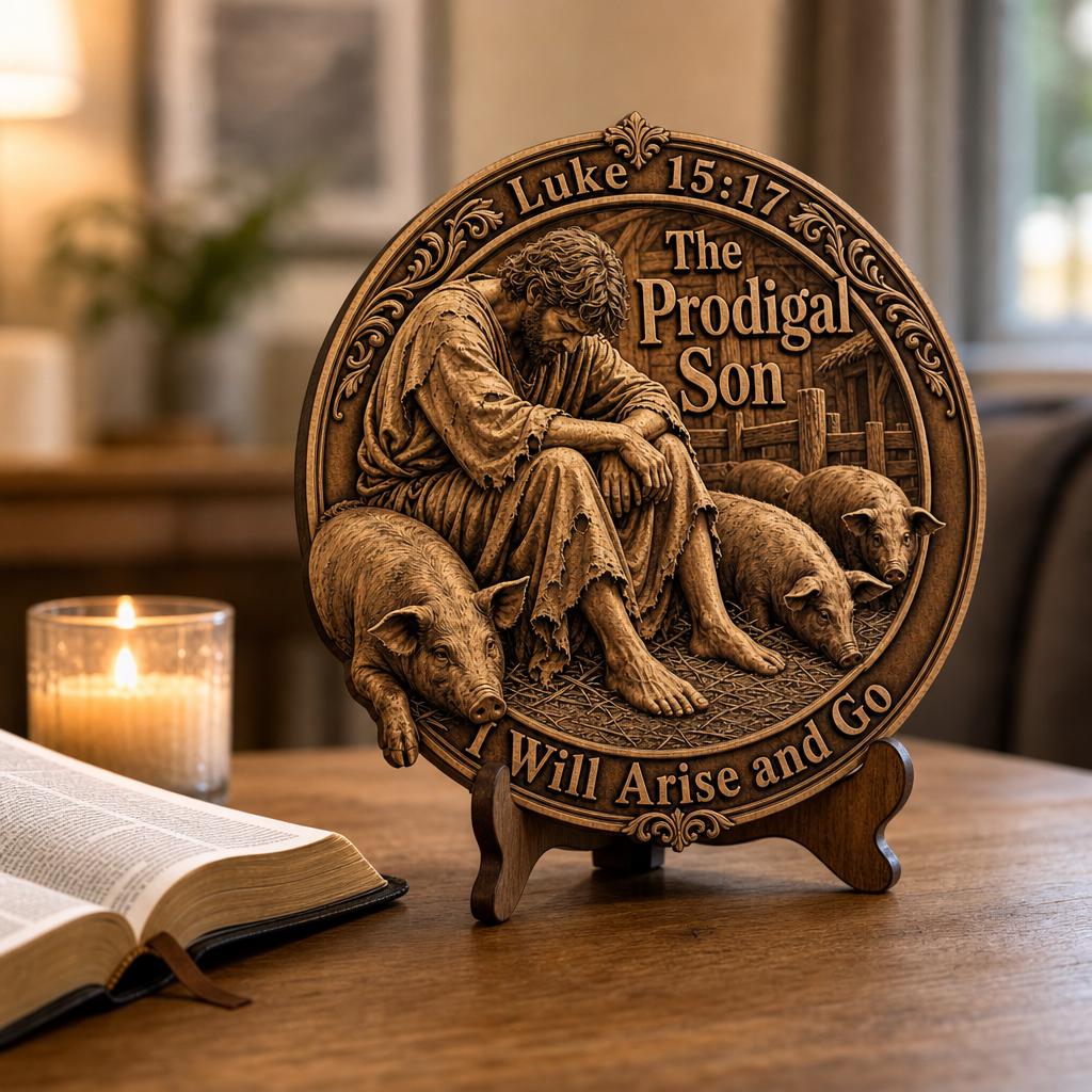 Jesus 3D Illusion Laser File, Wooden Plaque Sign, Christian Decor, Parable Art