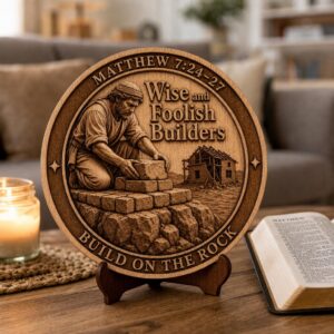 Jesus 3D Illusion Laser File, Wooden Plaque Sign, Christian Decor, Parable Art
