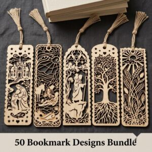 Jesus Laser File, Silhouette Bookmark Bundle, Christian Digital Download