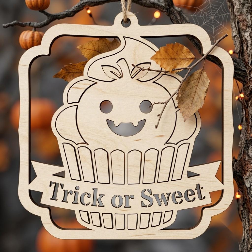 Kawaii Halloween Ornament Files, Cute Candy Corn Decor, Spooky Laser Bundle