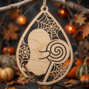 Kawaii Halloween Ornament Files, Cute Candy Corn Decor, Spooky Laser Bundle