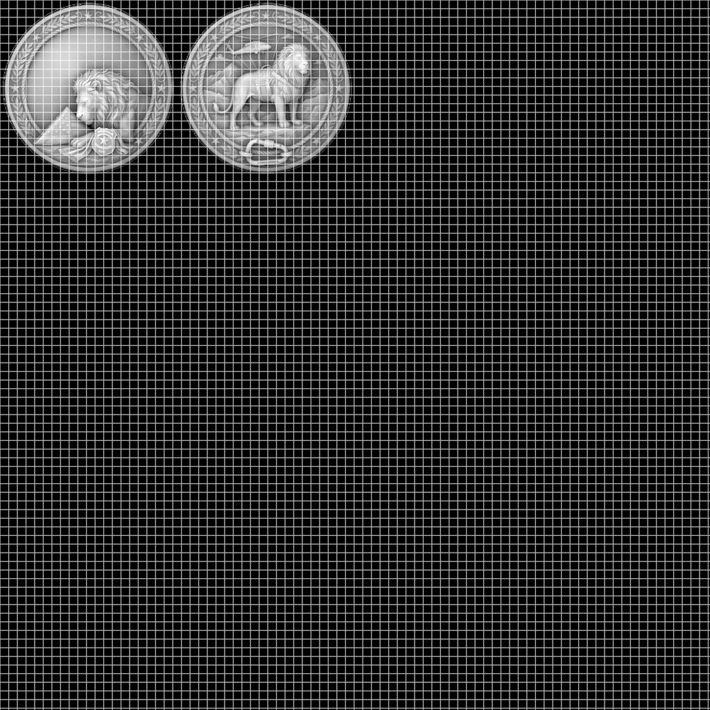 Lion Challenge Coin Depth Maps, Tactical Insignia 3D Relief PNG Bundle