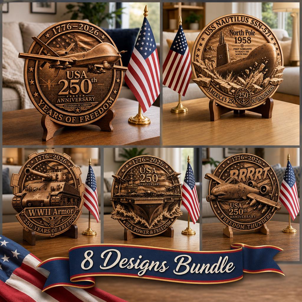Military Engraving Bundle, USA Anniversary Art, Wooden Plaque Design