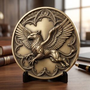 Mythic Bestiary Coin Engraving PNG, Detailed Monster Laser Depth Map Bundle