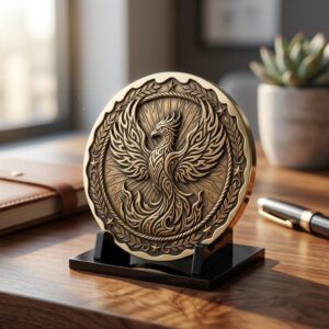 Mythic Bestiary Coin Engraving PNG, Detailed Monster Laser Depth Map Bundle