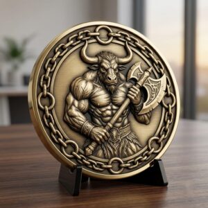 Mythic Bestiary Coin Engraving PNG, Detailed Monster Laser Depth Map Bundle