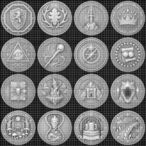 Mythical Beast Coin Engraving Depth Map, Fantasy Relief File Bundle