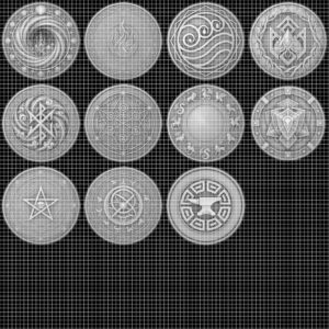 Mythical Beast Coin Engraving Depth Map, Fantasy Relief File Bundle