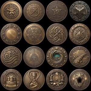 Mythical Beast Coin Engraving Depth Map, Fantasy Relief File Bundle