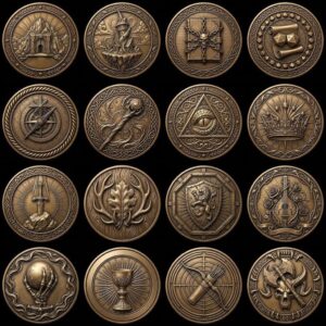 Mythical Beast Coin Engraving Depth Map, Fantasy Relief File Bundle