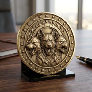 Mythical Beast Coin Engraving Depth Map, Fantasy Relief File Bundle