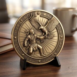 Native American Challenge Coin Depth Maps, Warrior Relief Files