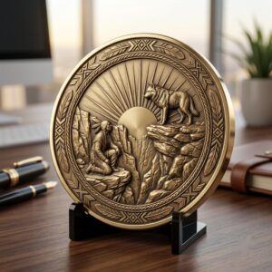 Native American Challenge Coin Depth Maps, Warrior Relief Files