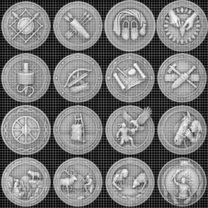 Native American Challenge Coin Depth Maps, Warrior Relief Files