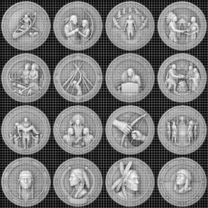 Native American Challenge Coin Depth Maps, Warrior Relief Files