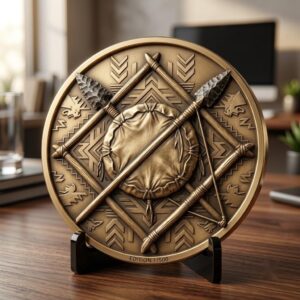 Native American Challenge Coin Depth Maps, Warrior Relief Files