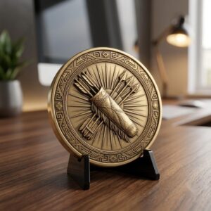 Native American Challenge Coin Depth Maps, Warrior Relief Files