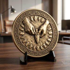 Native American Challenge Coin Depth Maps, Warrior Relief Files