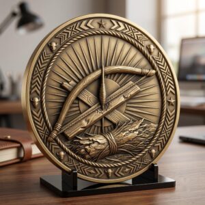 Native American Challenge Coin Depth Maps, Warrior Relief Files