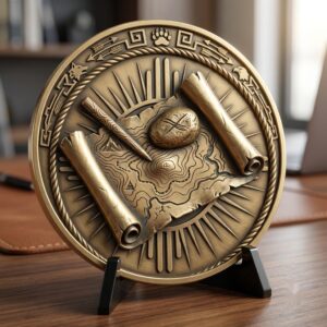 Native American Challenge Coin Depth Maps, Warrior Relief Files