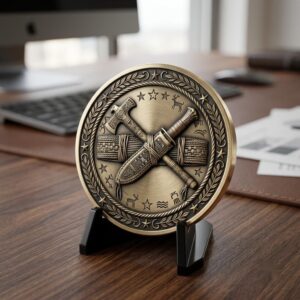 Native American Challenge Coin Depth Maps, Warrior Relief Files