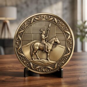Native American Warrior Depth Map, Laser Engraving PNG, Coin Relief Portrait