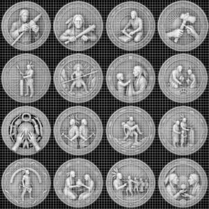 Native American Warrior Depth Map, Laser Engraving PNG, Coin Relief Portrait