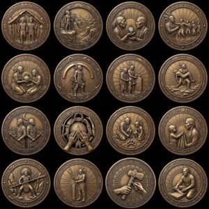 Native American Warrior Depth Map, Laser Engraving PNG, Coin Relief Portrait