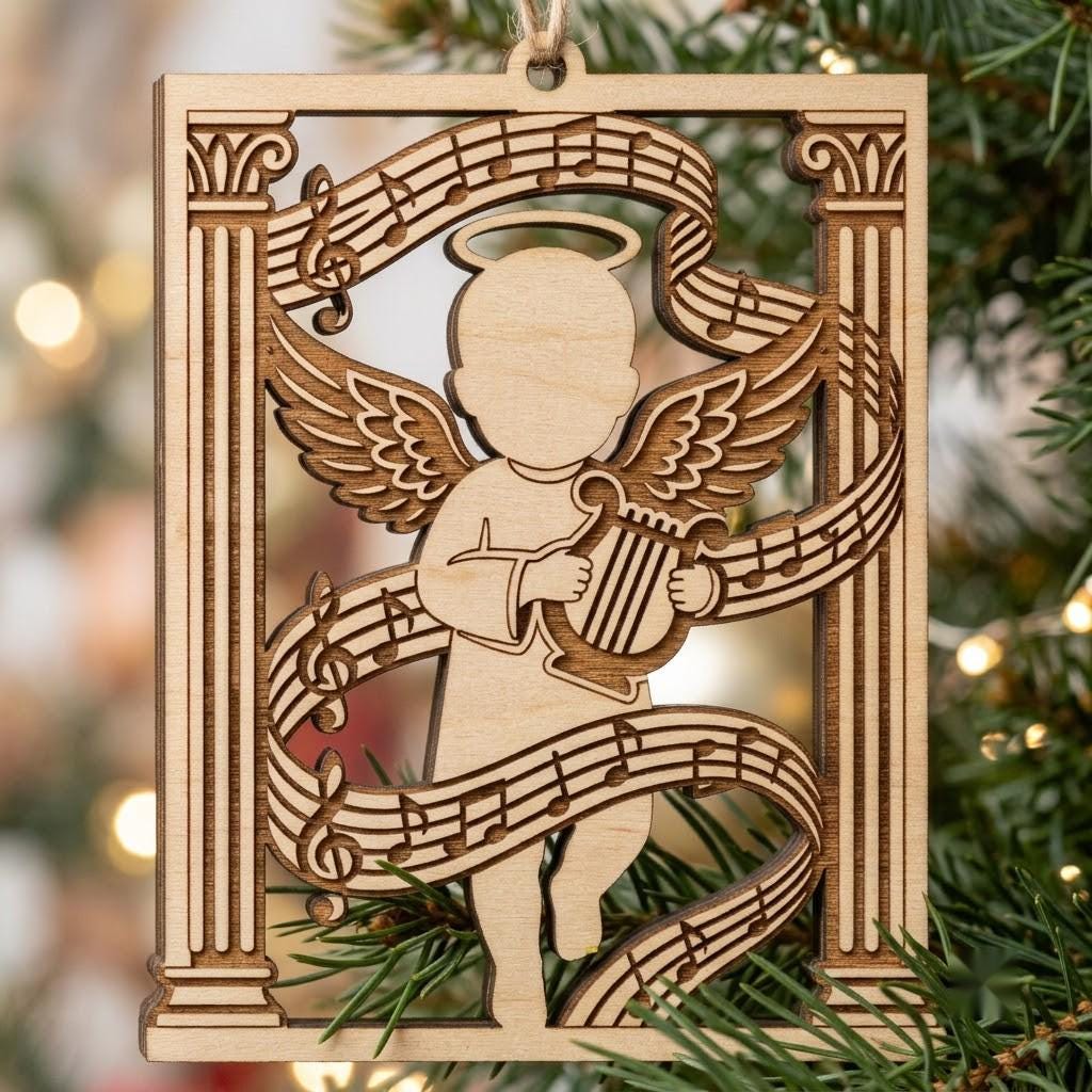 Nativity Angel Ornament Bundle, Religious Christmas Manger Tree Decor, 49 Designs