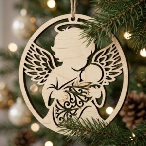 Nativity Angel Ornament Bundle, Religious Christmas Manger Tree Decor, 49 Designs